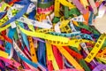 Traditional colored ribbons called Bonfim in Bahia, Brazil