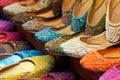 Traditional colorful Arabic slippers