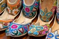 Traditional colorful Arabic slippers