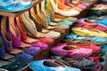 Traditional colorful Arabic slippers