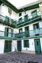 Traditional and colorful basque houses in the old town of Hondarribia