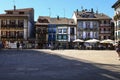 Traditional and colorful basque houses in the old town of Hondarribia