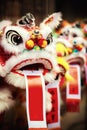 Traditional colorful chinese lion Royalty Free Stock Photo