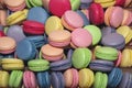 Traditional colorful french macarons are sweet meringue-based confection Royalty Free Stock Photo