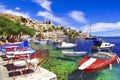 Traditional colorful Greece series - beautiful Symi island near Rhodes Dodecanese