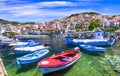 Traditional colorful Greece - travel in Lesvos Island, scenic Plomari town