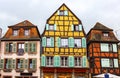 Traditional colorful half-timbered houses in Colmar, France Royalty Free Stock Photo