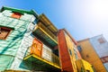 Traditional colorful houses on Caminito street in La Boca, Buenos Aires. Royalty Free Stock Photo