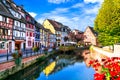 Most beautiful traditional villages of France,Colmar in Alsace. Royalty Free Stock Photo