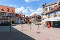 Traditional colorful houses in Obernai city - Alsace France Royalty Free Stock Photo