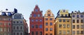 Traditional colorful houses in Old Town Gamla Stan of Stockholm Royalty Free Stock Photo