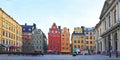 Traditional colorful houses in Old Town of Stockholm Gamla Stan