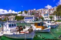 Traditional colorful Greece series - old port of Skopelos. Sporades islands