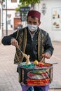 Traditional colorful Ottoman Paste candy seller in Hamamonu, Ankara