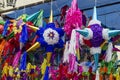 Traditional colorful pinata star shape from mexico. Royalty Free Stock Photo