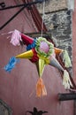 Traditional colorful pinata star shape from mexico.