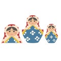 Traditional colorful Russian wooden toy