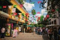 A traditional colourful street in Tlaquepaque, Guadalajara, Mexico