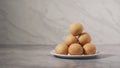 Traditional Columbian Bunuelo cheese balls one on another before the Christmas dinner Royalty Free Stock Photo