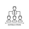 Traditional company structure linear icon