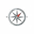 Traditional compass rose illustration with eight cardinal and intercardinal points marked. The Royalty Free Stock Photo