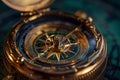 A traditional compass transitioning into a GPS navigation system generated by AI