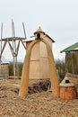 Traditional constructions from totora on the floating islands Uros-Peru - 461