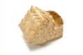 Traditional containers made of bamboo white background Royalty Free Stock Photo