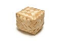 Traditional containers made of bamboo white background Royalty Free Stock Photo