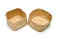 Traditional containers made of bamboo white background Royalty Free Stock Photo