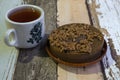 Kuih Kole Kacang and tea Royalty Free Stock Photo