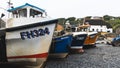 Traditional Cornish fishing boats on the beach at Cadgwith