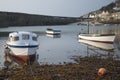 A traditional Cornish fishing village before sunrise Royalty Free Stock Photo