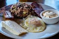 Traditional Costa Rican lunch of Gallo Pinto.