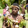 Traditional costumed dancer on dance ceremony, New Guinea