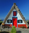 Traditional cottage in Santana (Madeira, Portugal) Royalty Free Stock Photo