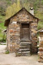 Traditional Cottage with Stone Staircase Royalty Free Stock Photo