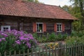 Traditional country house and garden Rumsiskes Lithuania Royalty Free Stock Photo