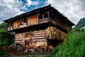 Traditional countryside wooden house in Naggar. Royalty Free Stock Photo