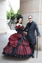 Traditional couple at Wave-Gotik-Treffen Royalty Free Stock Photo