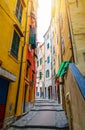 Traditional cozy street in city San Remo, Italy Royalty Free Stock Photo