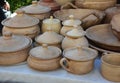 Traditional craft pottery on the table