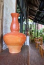 Traditional Cray jar on wood table