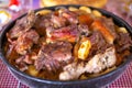 Traditional croatian meat and vegetables dish peka