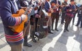 Traditional Croatian musicians in Slavonian costumes