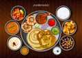 Traditional cuisine and food meal thali of Jharkhand India