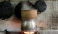 Traditional culture cooking sticky rice in Thailand and Laos Royalty Free Stock Photo