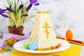 Traditional curd Easter cake with candied fruits Royalty Free Stock Photo