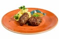 Traditional cutlets with potatoes Royalty Free Stock Photo