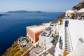 Traditional Cycladic architecture in Fira, Santorini. Cyclades Islands, Greece Royalty Free Stock Photo